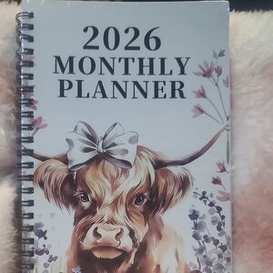 2026 Monthly Planner with Cow Design